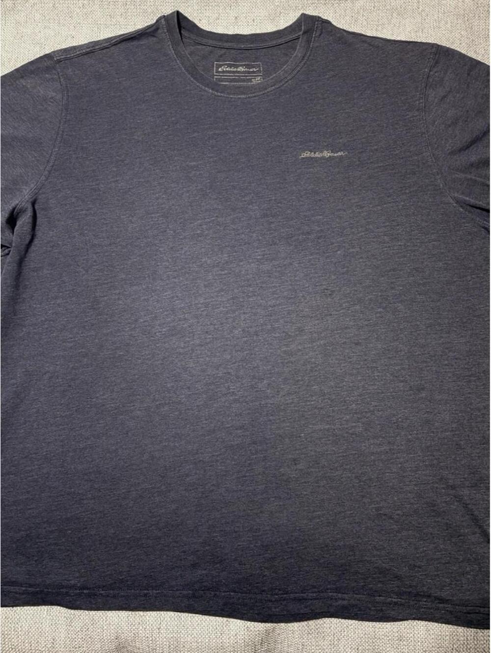 Eddie Bauer Men's Navy Blue Crew Neck T-Shirt - 2XL - 0165